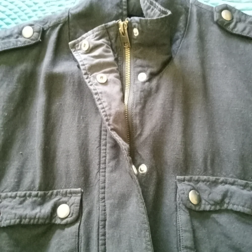 Lucky Brand Zip Snap Drawstring Cargo Pocket Vest Sz XL - Picture 5 of 5